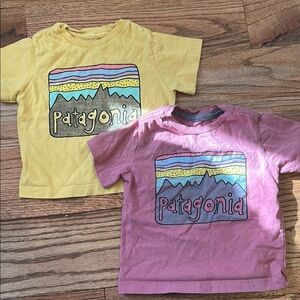 Patagonia Kids Graphic T-Shirts - Yellow and Pink